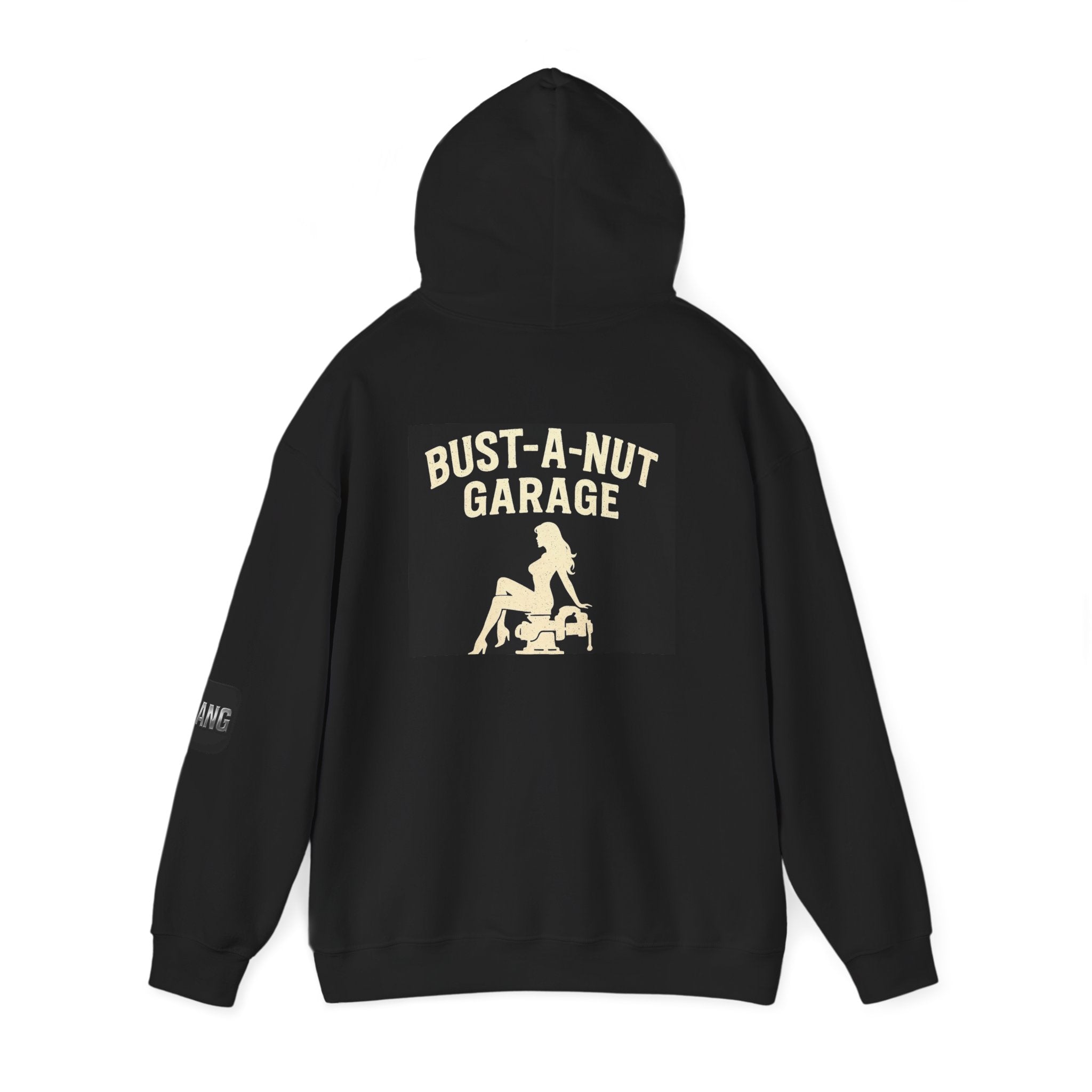 Hoodie — Bang Industries 'Bust-A-Nut Garage' Vintage Mechanic Logo Hoodie