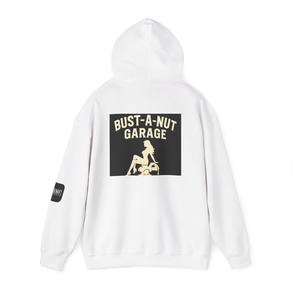 Hoodie — Bang Industries 'Bust-A-Nut Garage' Vintage Mechanic Logo Hoodie