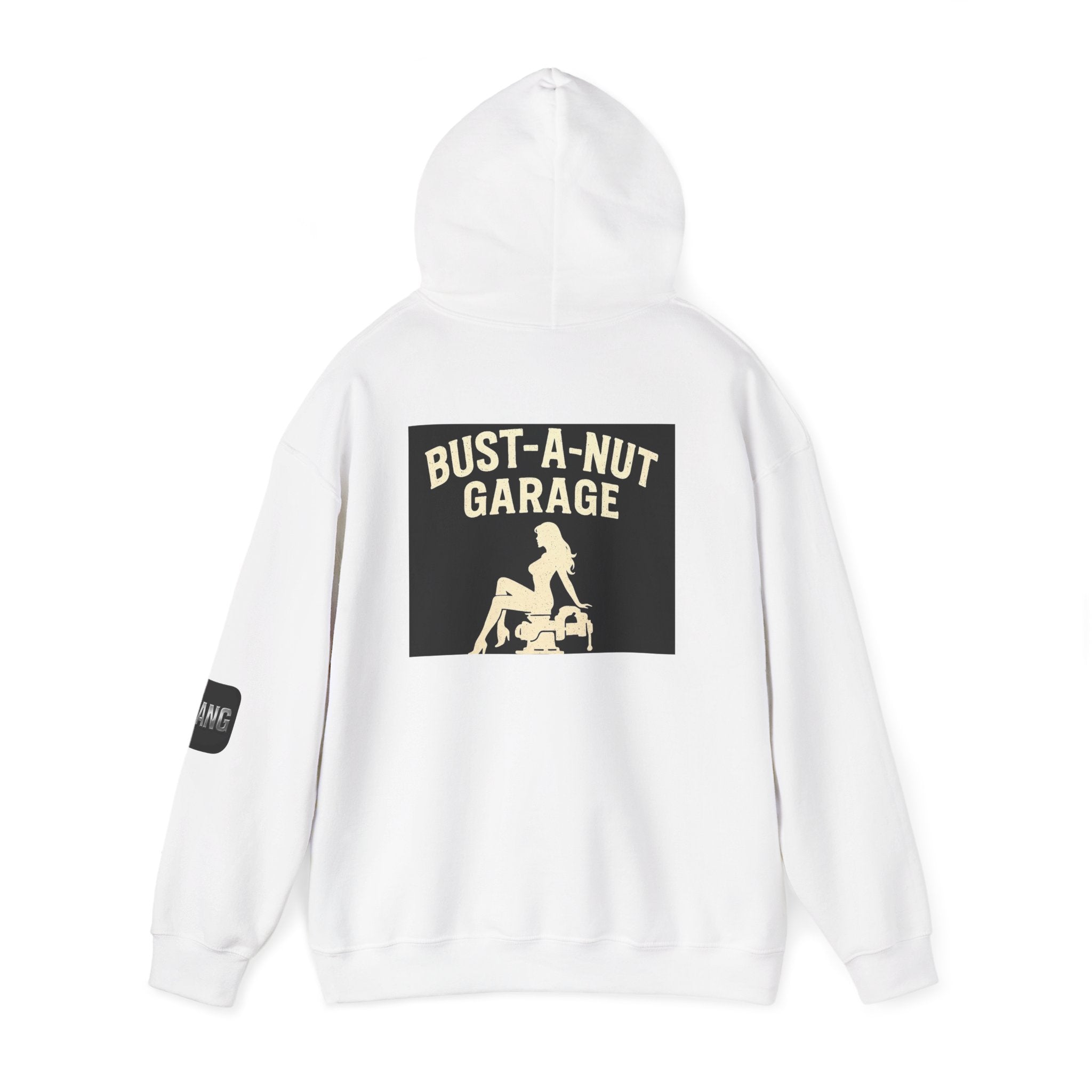 Hoodie — Bang Industries 'Bust-A-Nut Garage' Vintage Mechanic Logo Hoodie