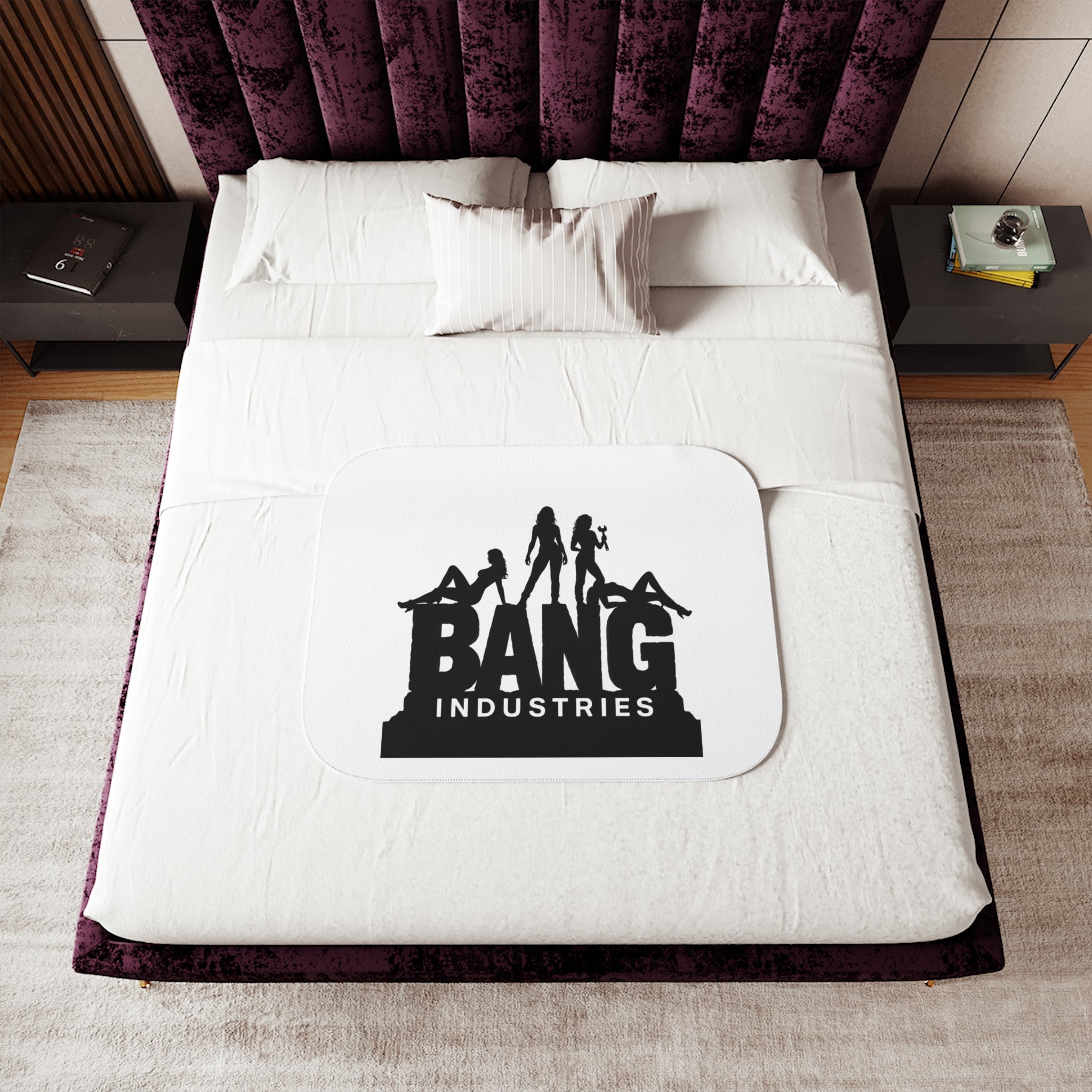 Sherpa Blanket — 'BANG Industries' Logo Cozy Throw