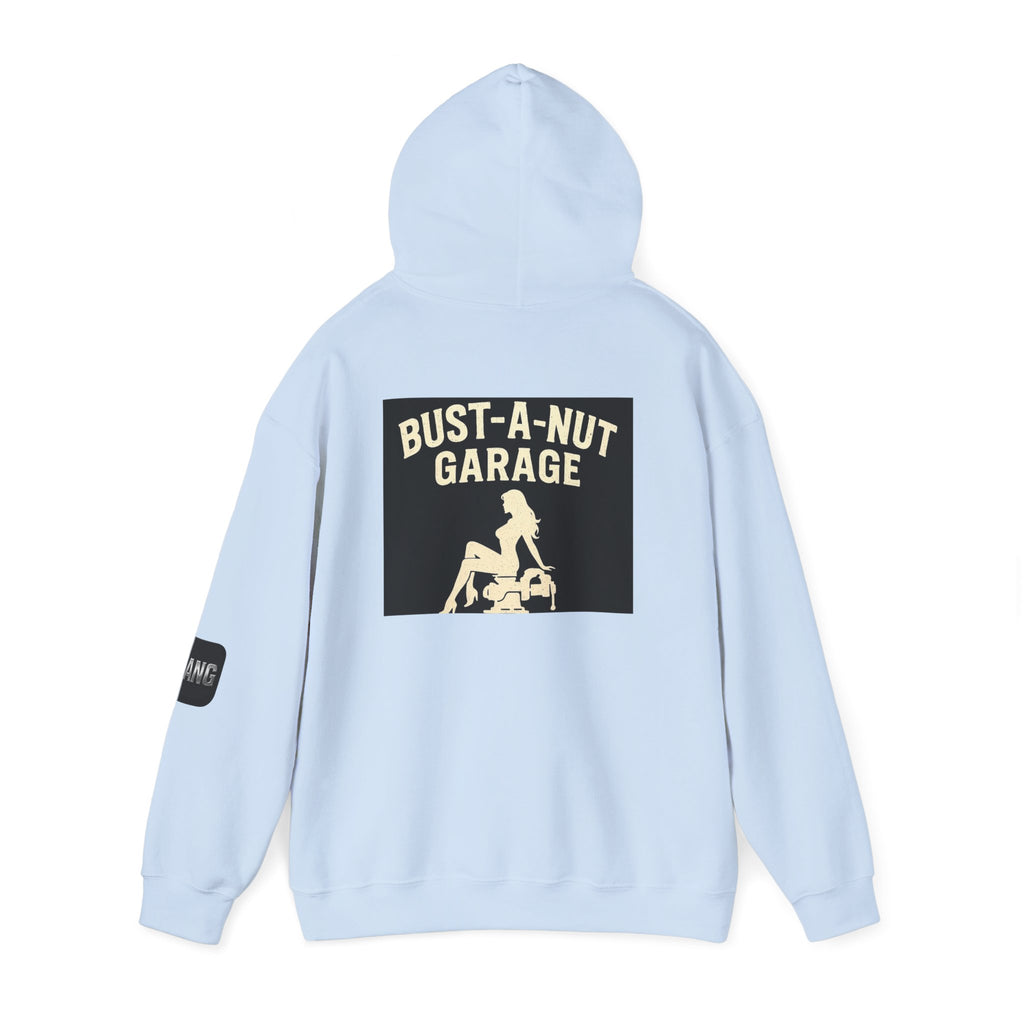 Hoodie — Bang Industries 'Bust-A-Nut Garage' Vintage Mechanic Logo Hoodie