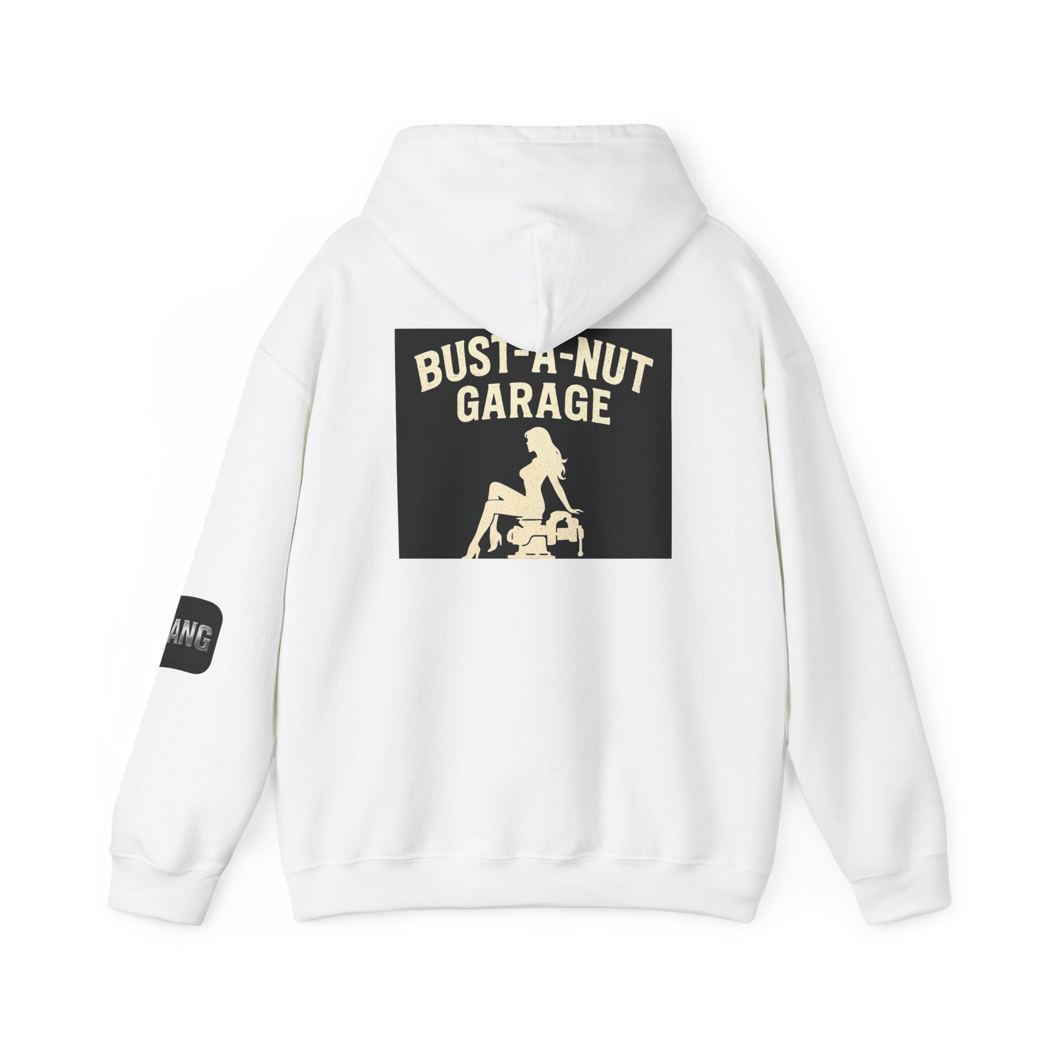 Hoodie — Bang Industries 'Bust-A-Nut Garage' Vintage Mechanic Logo Hoodie