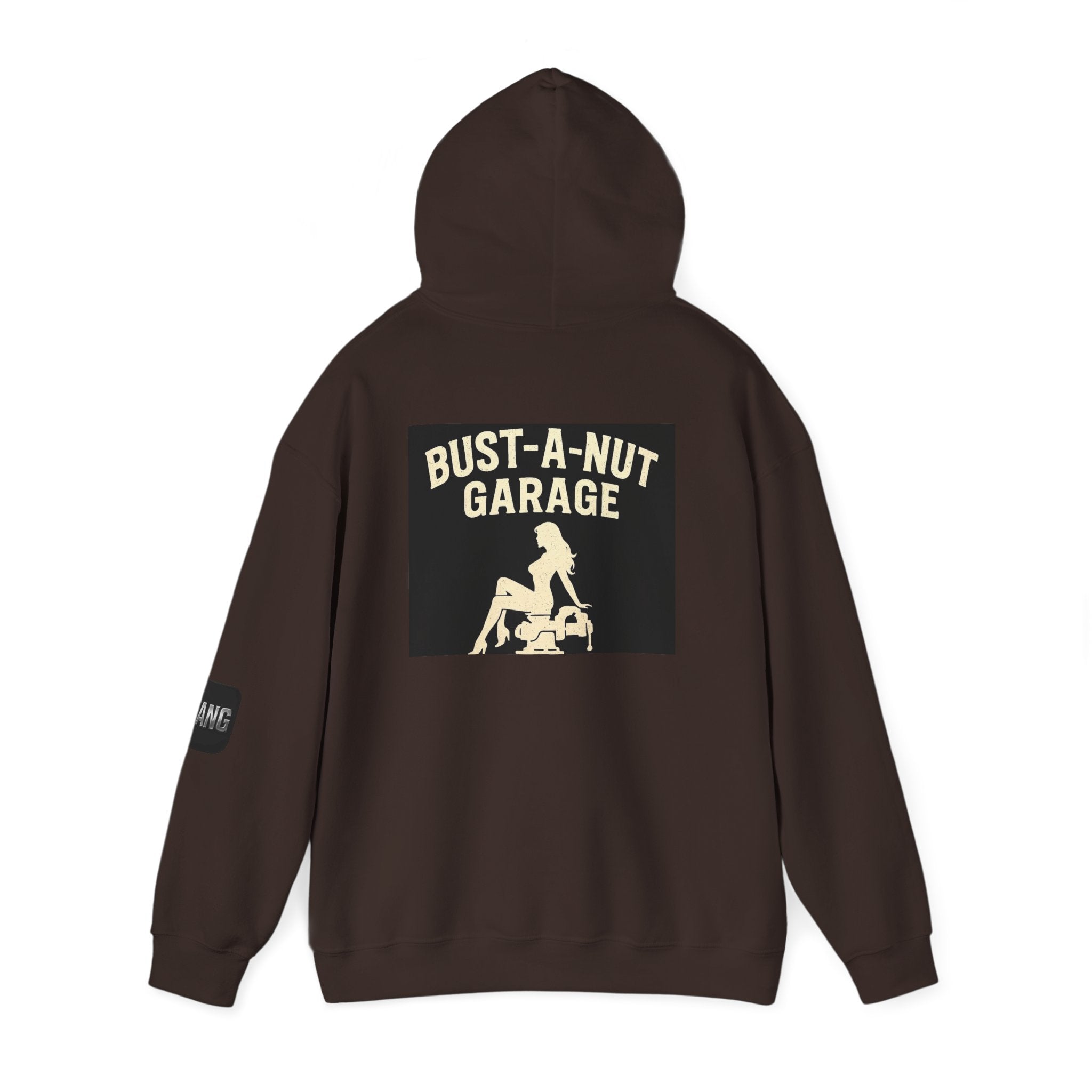 Hoodie — Bang Industries 'Bust-A-Nut Garage' Vintage Mechanic Logo Hoodie