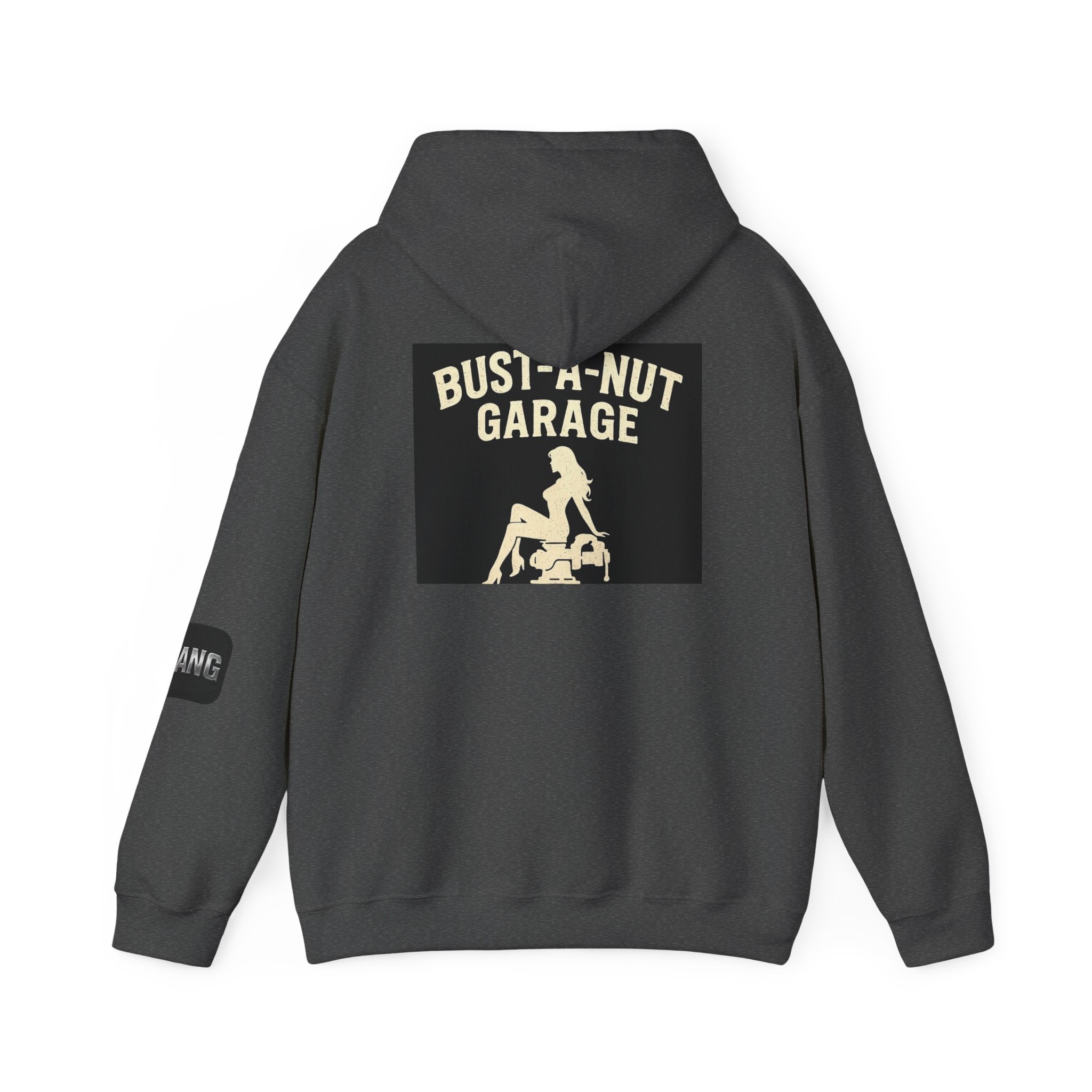 Hoodie — Bang Industries 'Bust-A-Nut Garage' Vintage Mechanic Logo Hoodie