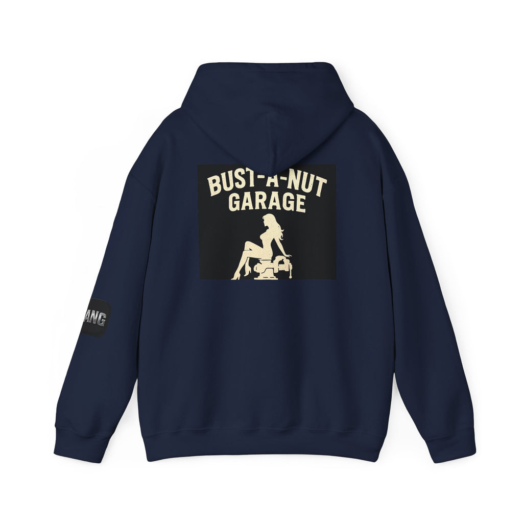 Hoodie — Bang Industries 'Bust-A-Nut Garage' Vintage Mechanic Logo Hoodie