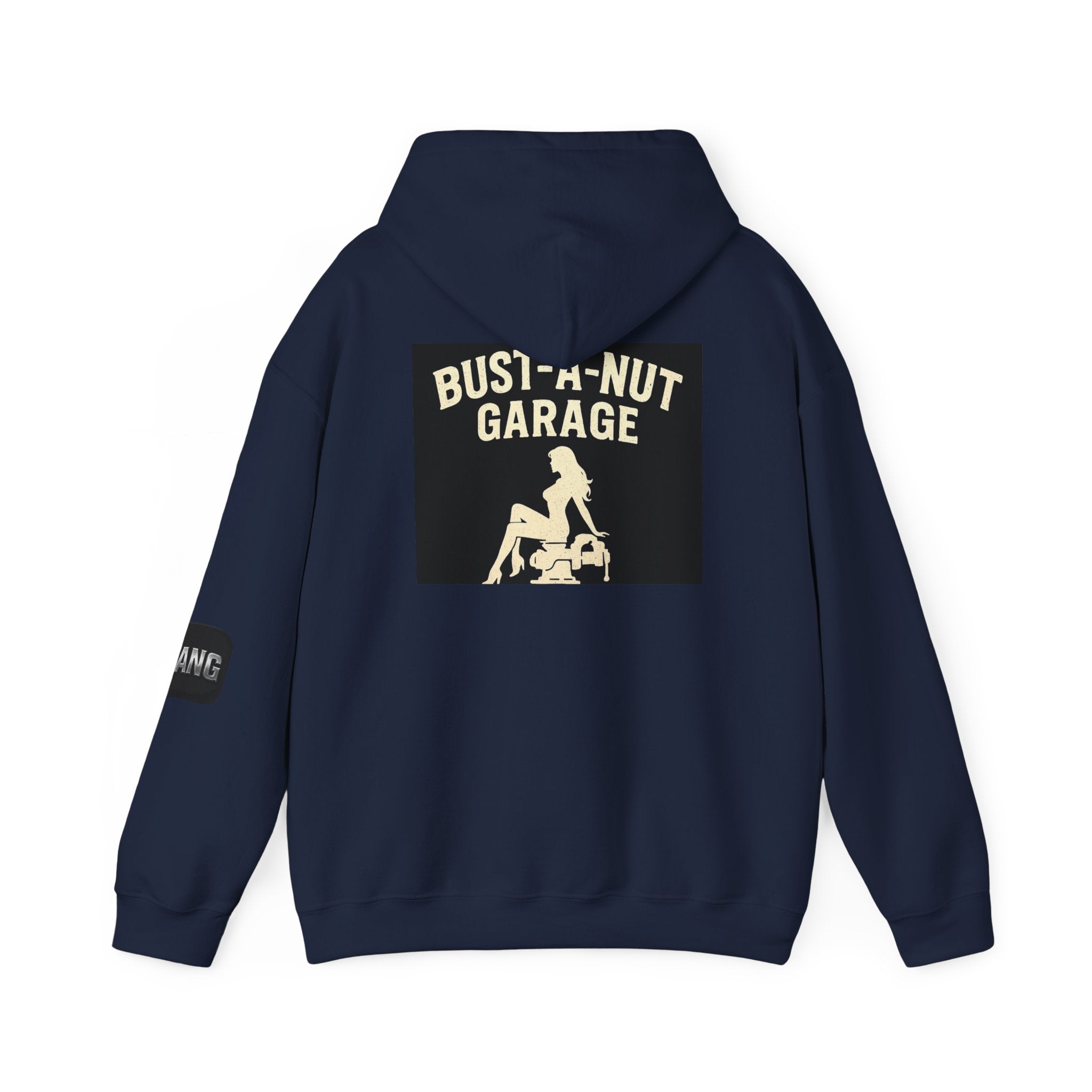 Hoodie — Bang Industries 'Bust-A-Nut Garage' Vintage Mechanic Logo Hoodie