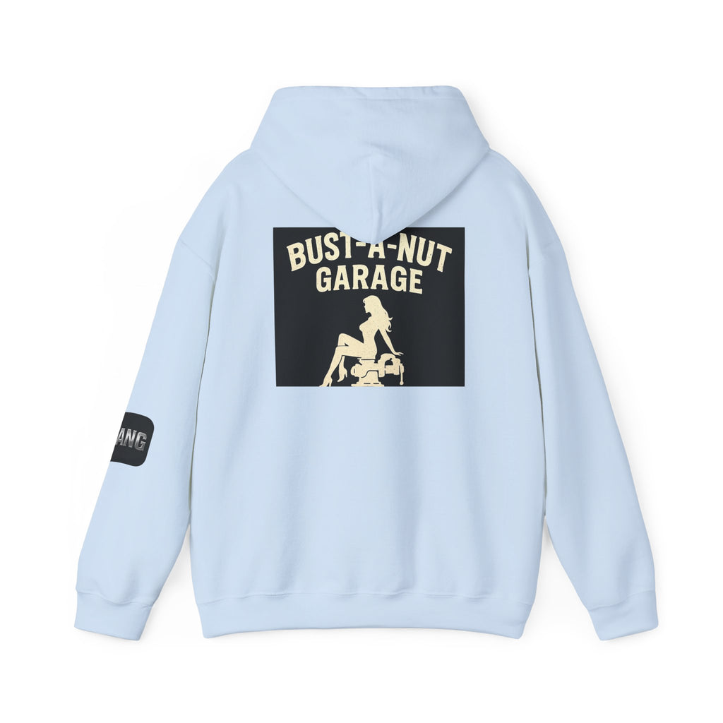 Hoodie — Bang Industries 'Bust-A-Nut Garage' Vintage Mechanic Logo Hoodie
