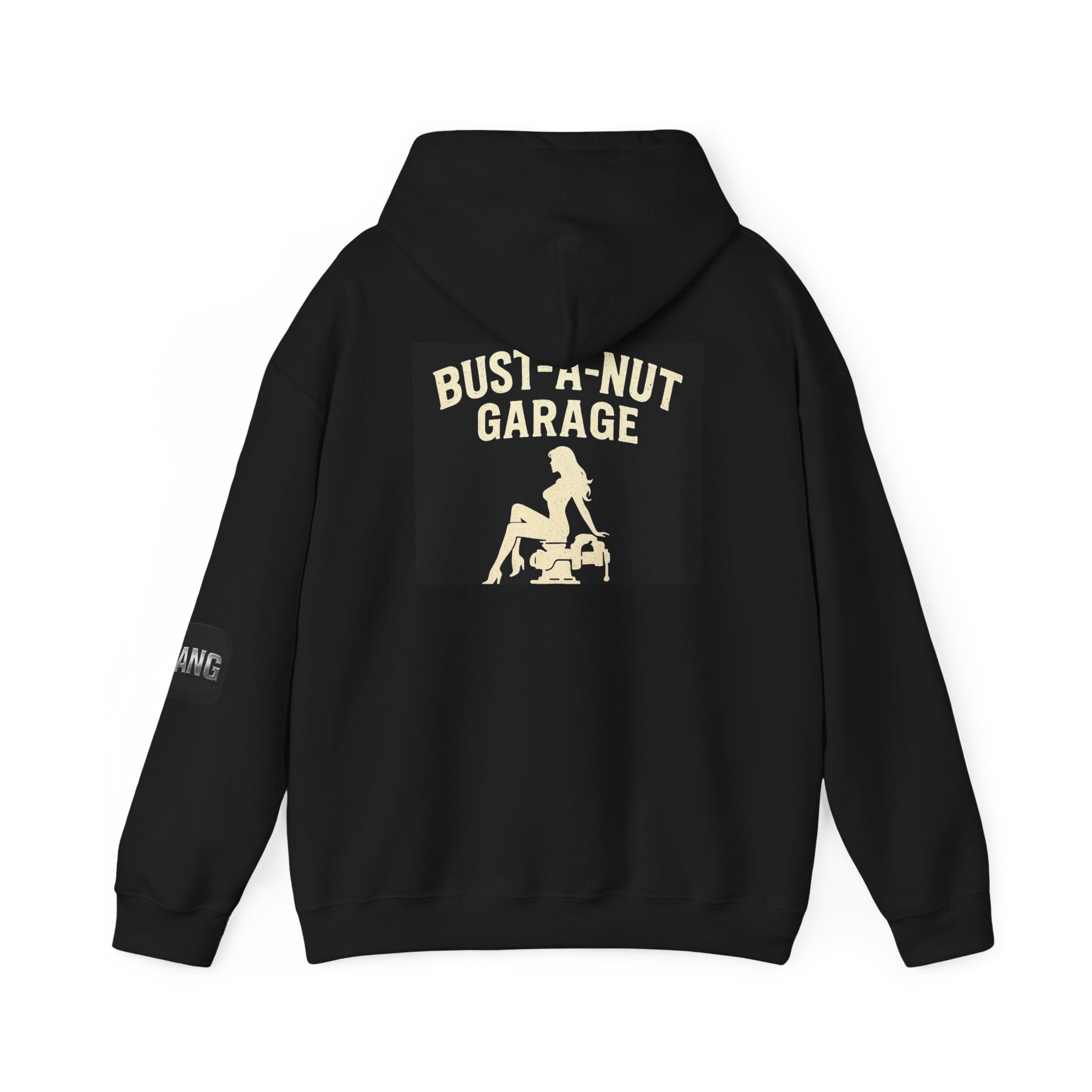 Hoodie — Bang Industries 'Bust-A-Nut Garage' Vintage Mechanic Logo Hoodie