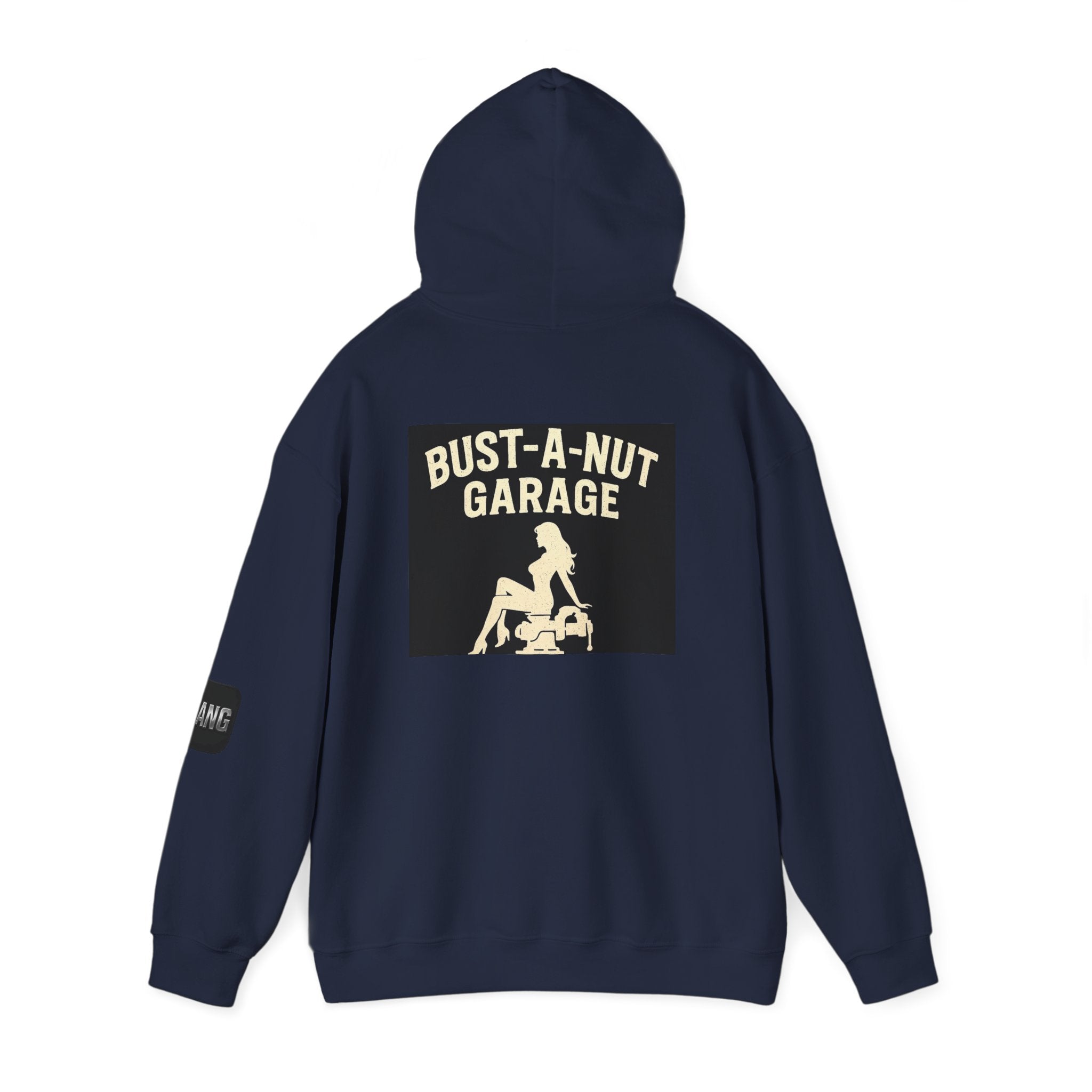 Hoodie — Bang Industries 'Bust-A-Nut Garage' Vintage Mechanic Logo Hoodie