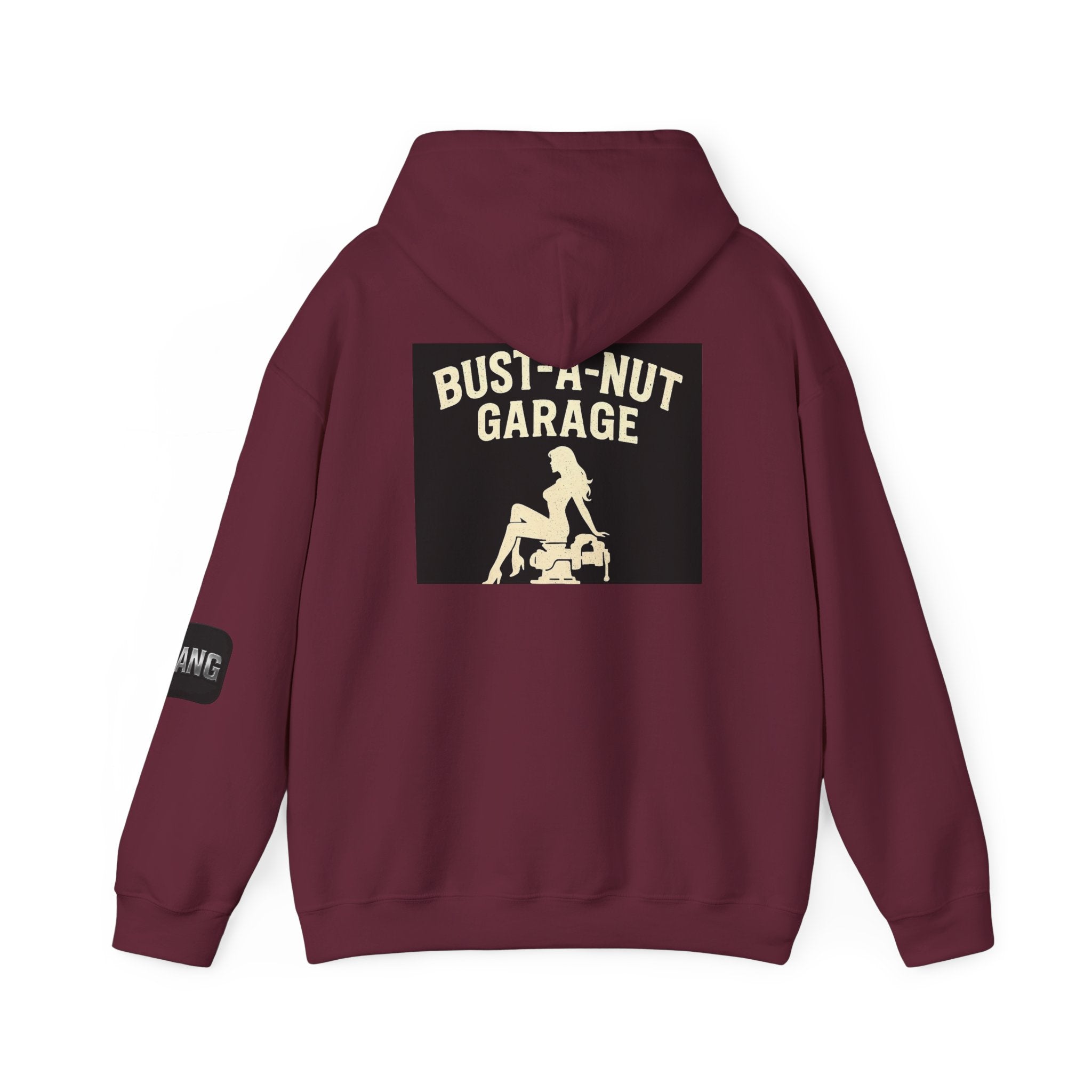 Hoodie — Bang Industries 'Bust-A-Nut Garage' Vintage Mechanic Logo Hoodie