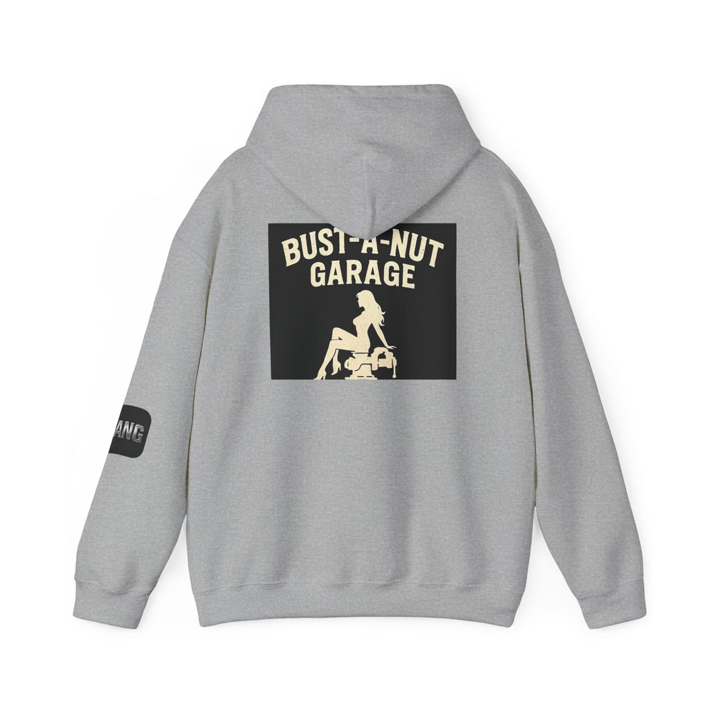 Hoodie — Bang Industries 'Bust-A-Nut Garage' Vintage Mechanic Logo Hoodie