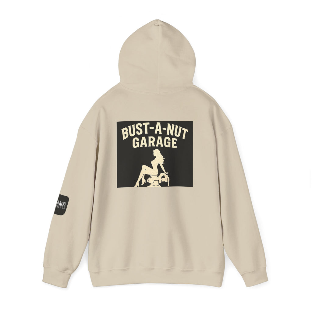 Hoodie — Bang Industries 'Bust-A-Nut Garage' Vintage Mechanic Logo Hoodie