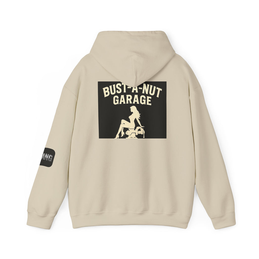 Hoodie — Bang Industries 'Bust-A-Nut Garage' Vintage Mechanic Logo Hoodie
