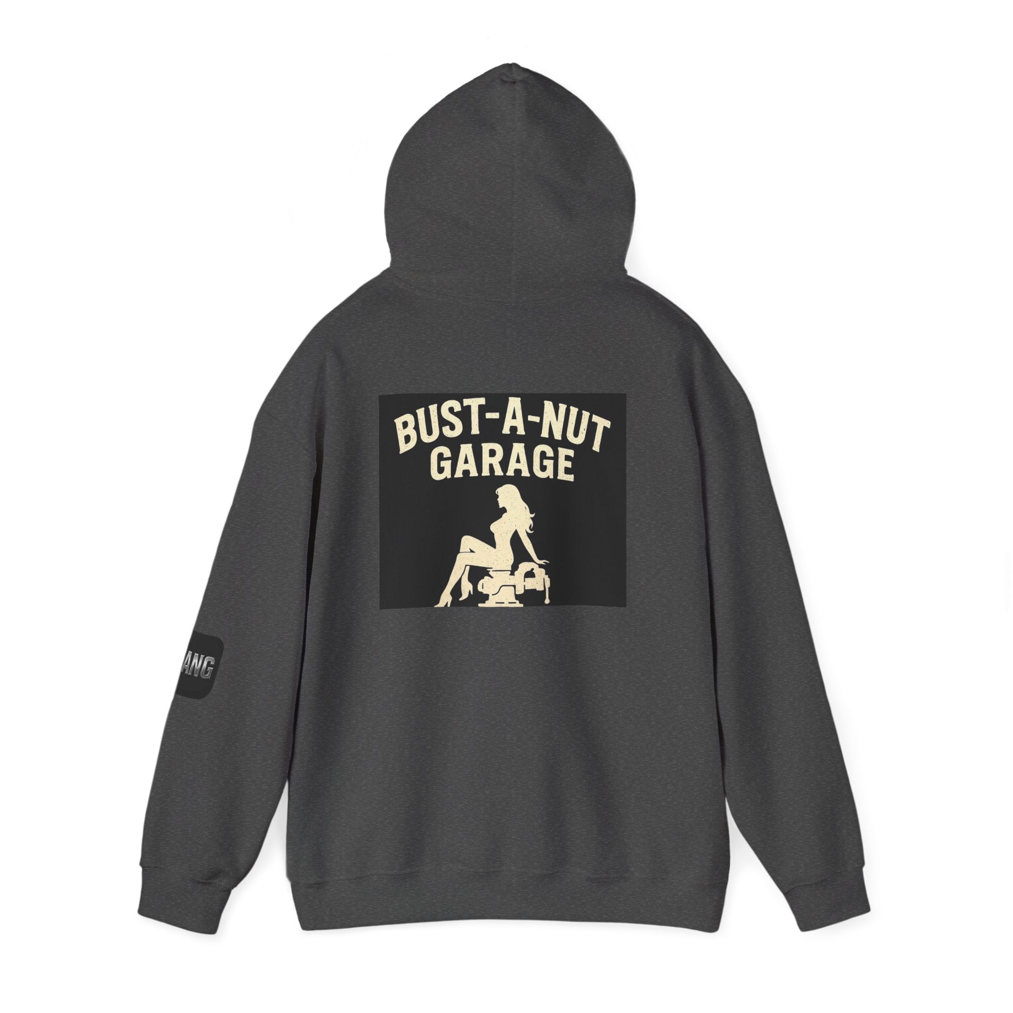 Hoodie — Bang Industries 'Bust-A-Nut Garage' Vintage Mechanic Logo Hoodie
