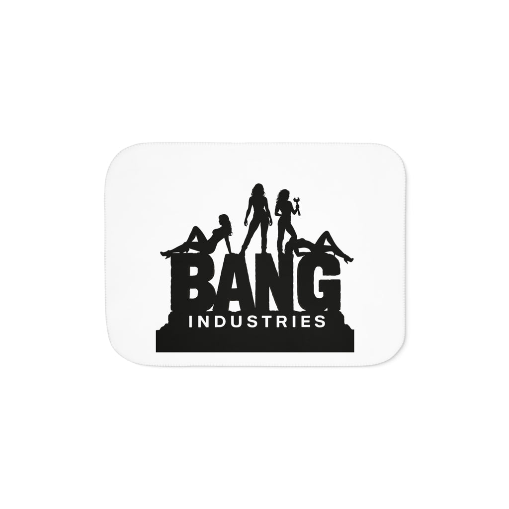 Sherpa Blanket — 'BANG Industries' Logo Cozy Throw