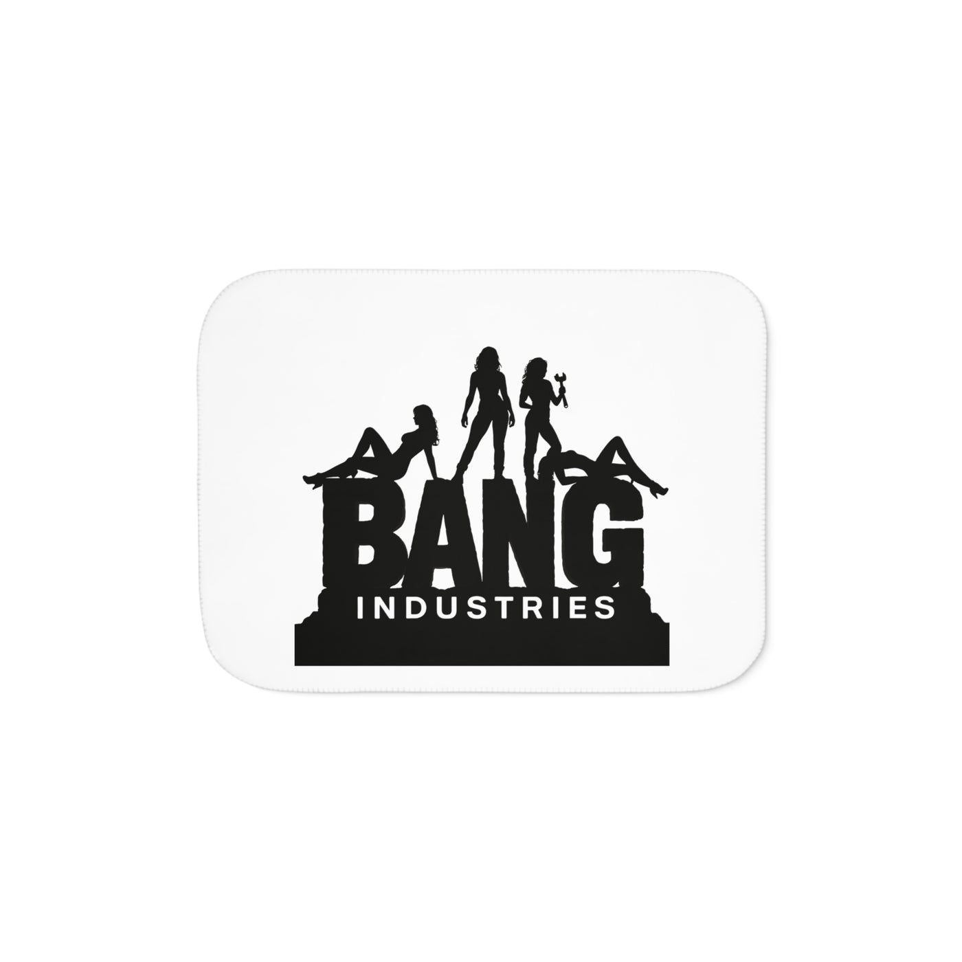 Sherpa Blanket — 'BANG Industries' Logo Cozy Throw